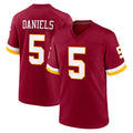 Kooe W.Commanders #5 Jayden Daniels Player Burgundy Game Home Stitched Jerseys