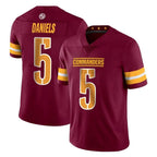 Kooe W.Commanders #5 Jayden Daniels Player Burgundy Limited Vapor Home Game Stitched Jerseys
