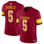 Kooe W.Commanders #5 Jayden Daniels Player Burgundy Vapor F.U.S.E. Limited Stitched Jerseys