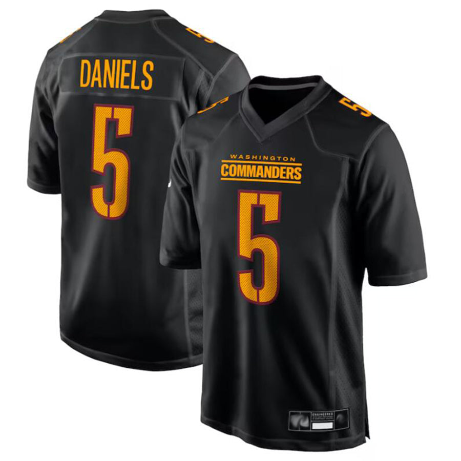 Kooe W.Commanders #5 Jayden Daniels Player Carbon Black Fashion Stitched Jerseys