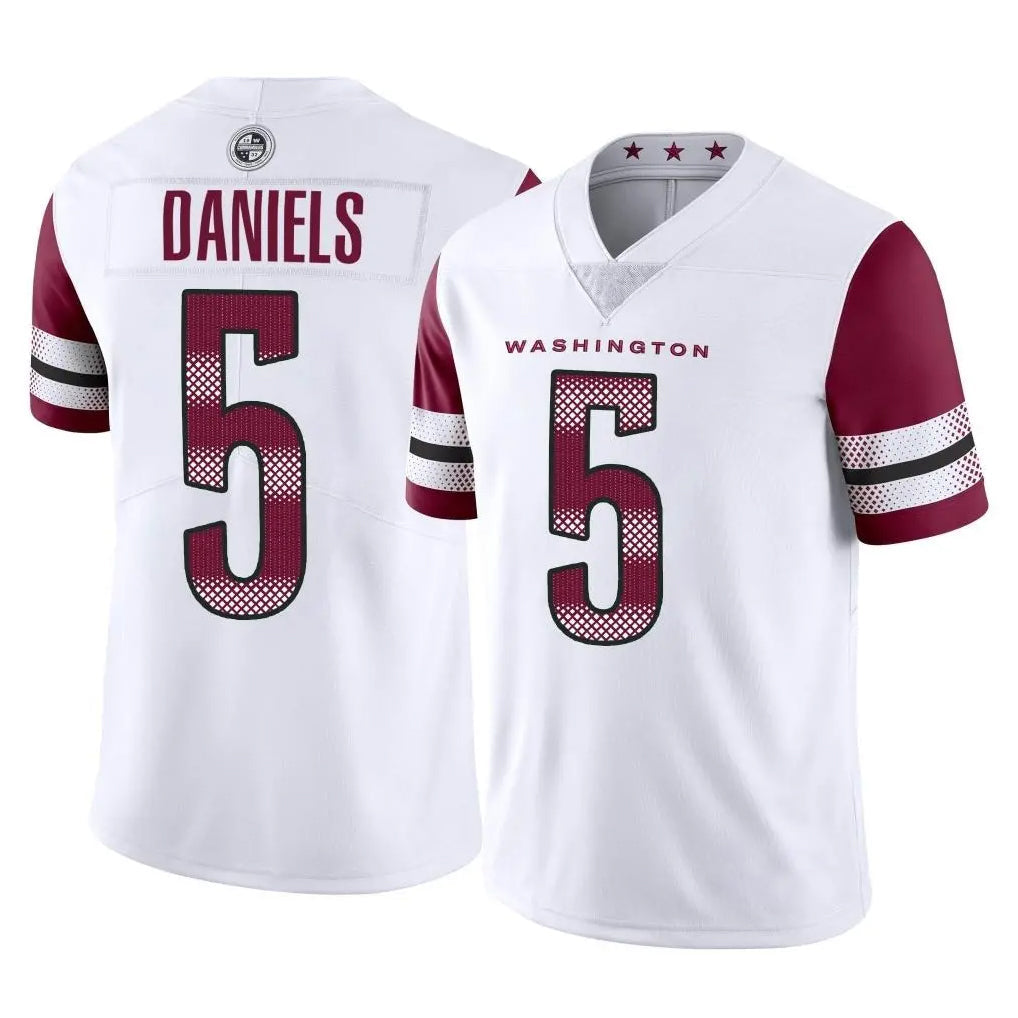 Kooe W.Commanders #5 Jayden Daniels Player White Limited Vapor Home Game Stitched Jerseys