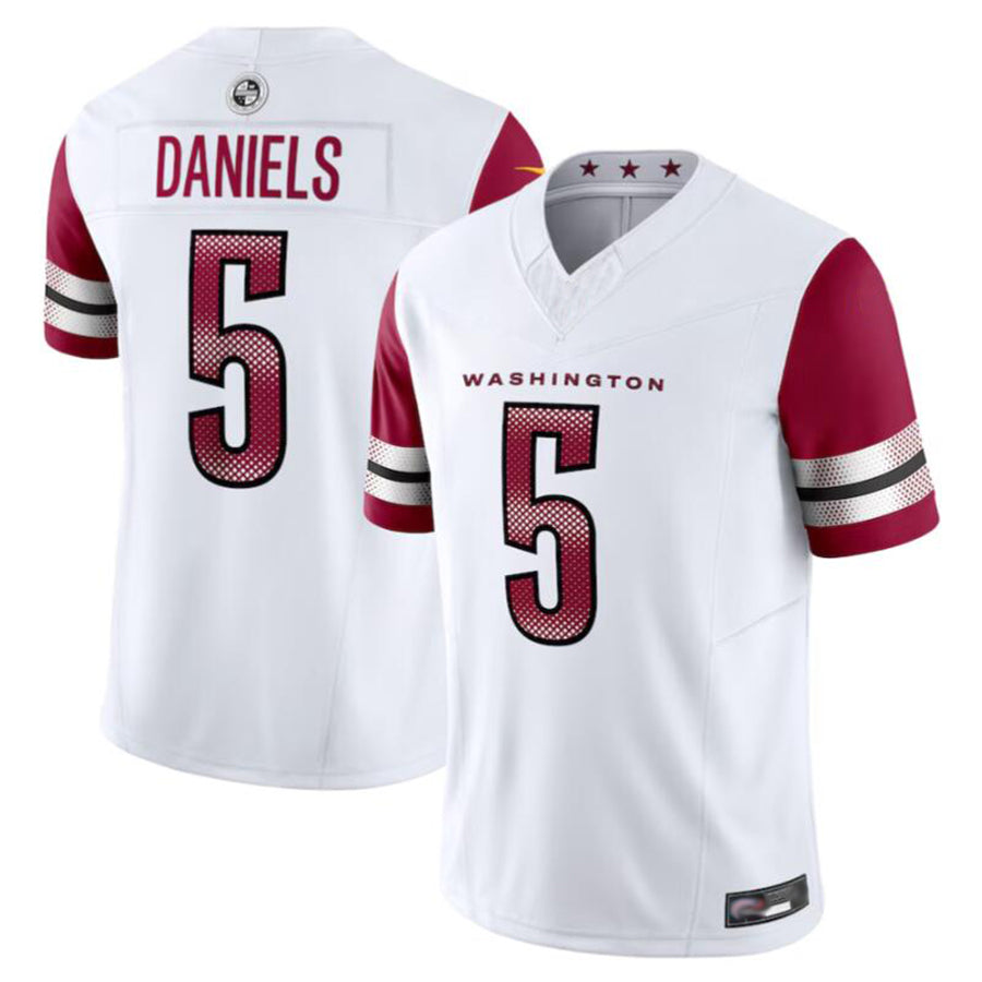 Kooe W.Commanders #5 Jayden Daniels Player White Vapor F.U.S.E. Limited Stitched Jerseys