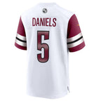 Kooe W.Commanders #5 Jayden Daniels White 2024 Draft First Round Pick Player Game Stitched Jersey