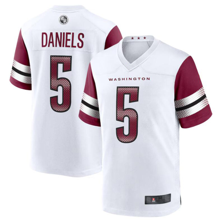 Kooe W.Commanders #5 Jayden Daniels White 2024 Draft First Round Pick Player Game Stitched Jerseys