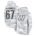 Kooe W.Commanders #67 Nick Allegretti Player Arctic Camo Limited Salute to Service Pullover Hoodies Game Stitched Jerseys