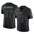 Kooe W.Commanders #67 Nick Allegretti Player Black Limited Reflective Home Game Stitched Jerseys