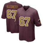 Kooe W.Commanders #67 Nick Allegretti Player Burgundy Alternate Home Game Stitched Jerseys