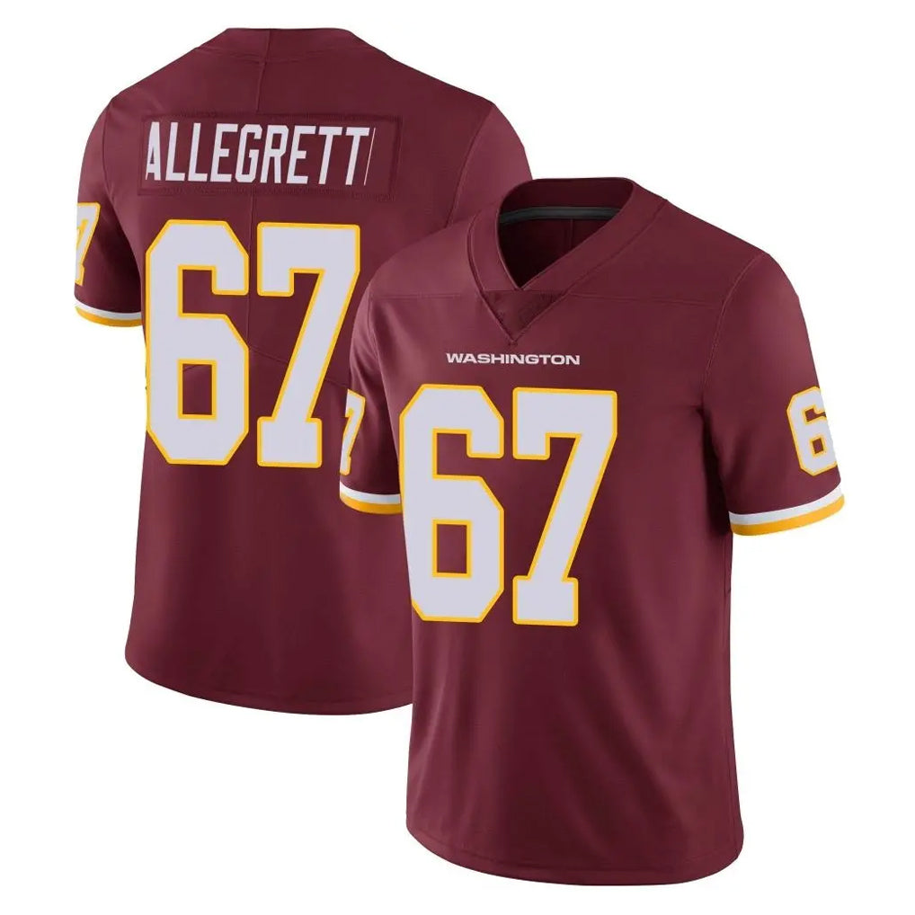 Kooe W.Commanders #67 Nick Allegretti Player Burgundy Limited Team Color Vapor Untouchable Home Game Stitched Jerseys