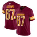 Kooe W.Commanders #67 Nick Allegretti Player Burgundy Limited Vapor Home Game Stitched Jerseys