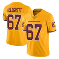 Kooe W.Commanders #67 Nick Allegretti Player Gold Limited Color Rush Home Game Stitched Jerseys