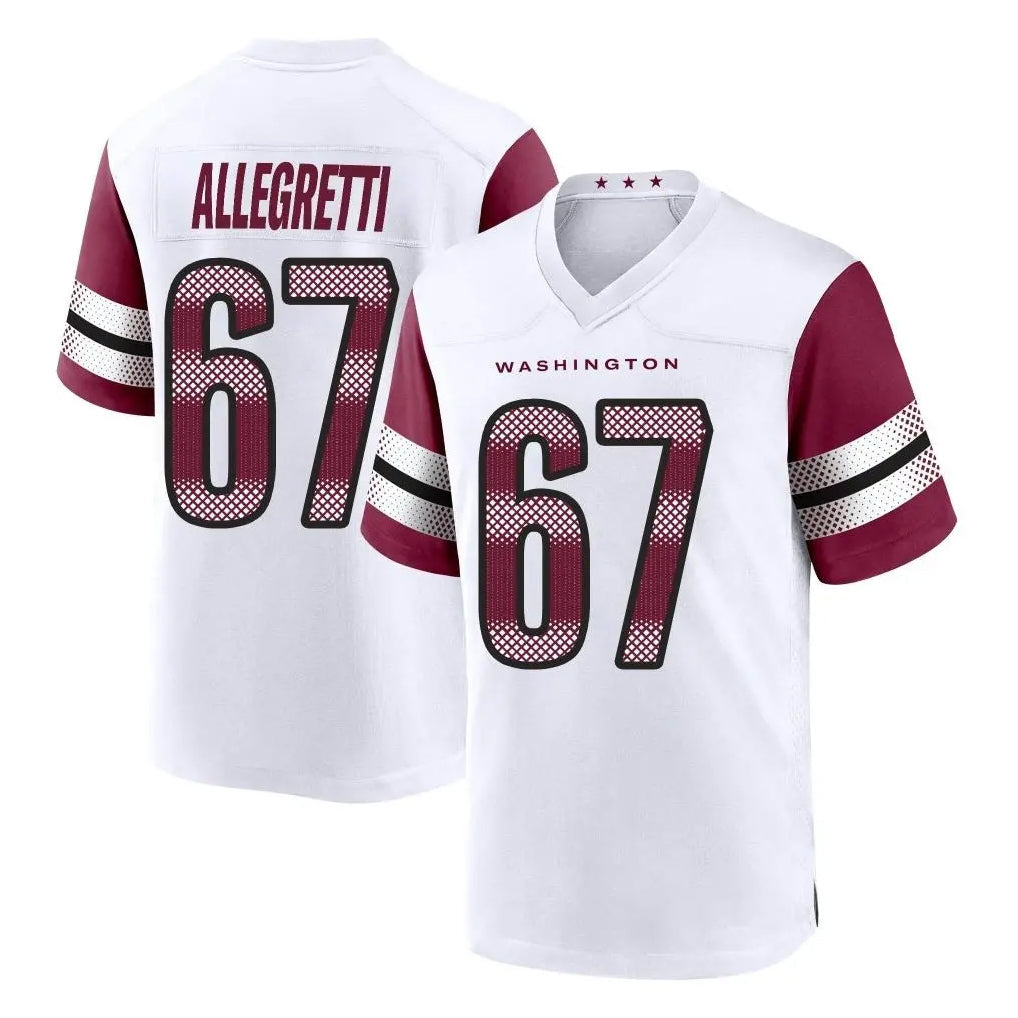 Kooe W.Commanders #67 Nick Allegretti Player White Game Home Stitched Jerseys
