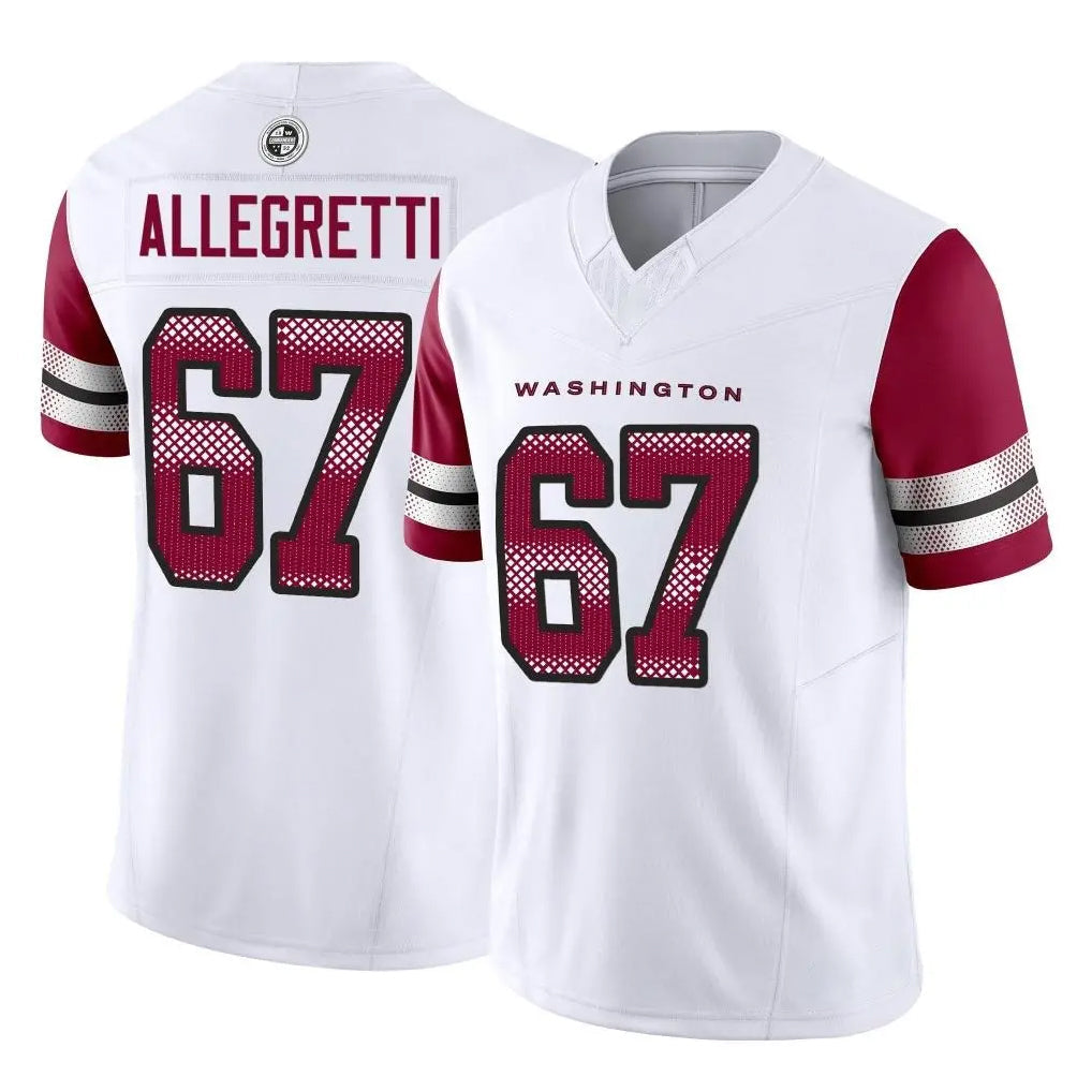 Kooe W.Commanders #67 Nick Allegretti Player White Vapor F.U.S.E. Limited Home Game Stitched Jerseys