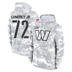 Kooe W.Commanders #72 Josh Conerly Jr. Player Arctic Camo Limited Salute to Service Pullover Hoodies Game Stitched Jerseys