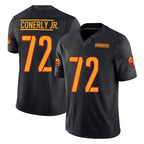 Kooe W.Commanders #72 Josh Conerly Jr. Player Black Limited Vapor F.U.S.E. Home Game Stitched Jerseys
