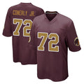 Kooe W.Commanders #72 Josh Conerly Jr. Player Burgundy Alternate Home Game Stitched Jerseys