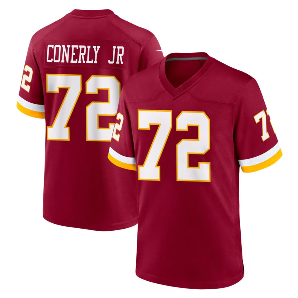 Kooe W.Commanders #72 Josh Conerly Jr. Player Burgundy Game Home Stitched Jerseys