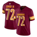 Kooe W.Commanders #72 Josh Conerly Jr. Player Burgundy Limited Vapor Home Game Stitched Jerseys