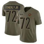 Kooe W.Commanders #72 Josh Conerly Jr. Player Olive 2025 Salute To Service Limited Home Game Stitched Jerseys