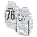 Kooe W.Commanders #76 Sam Cosmi Player Arctic Camo Limited Salute to Service Pullover Hoodies Game Stitched Jerseys