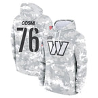 Kooe W.Commanders #76 Sam Cosmi Player Arctic Camo Limited Salute to Service Pullover Hoodies Game Stitched Jerseys