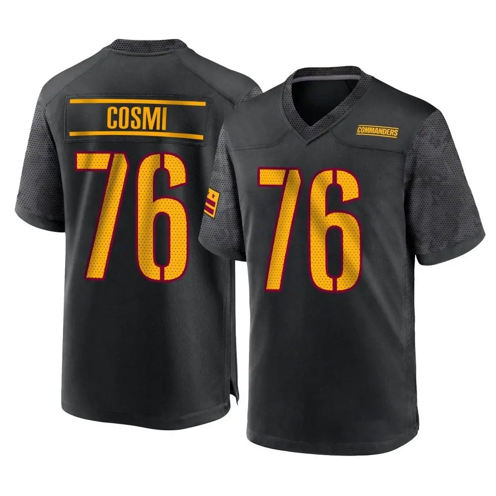 Kooe W.Commanders #76 Sam Cosmi Player Black Home Game Stitched Jerseys
