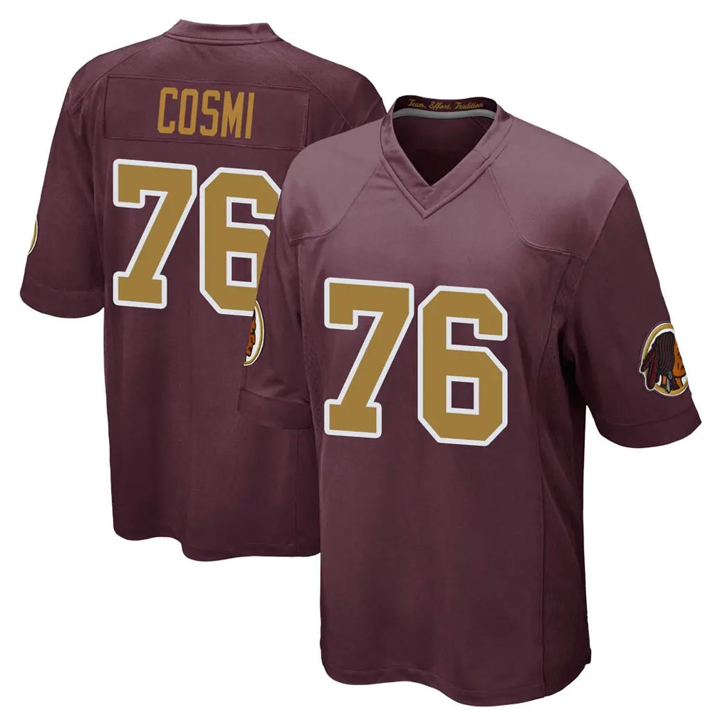 Kooe W.Commanders #76 Sam Cosmi Player Burgundy Alternate Home Game Stitched Jerseys