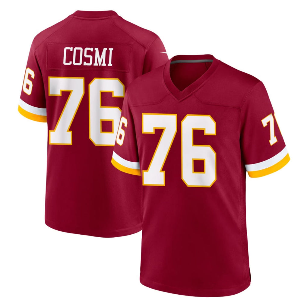 Kooe W.Commanders #76 Sam Cosmi Player Burgundy Game Home Stitched Jerseys