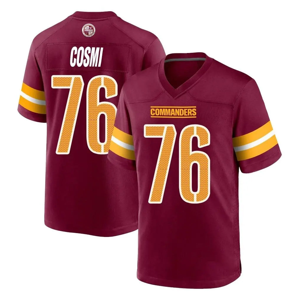 Kooe W.Commanders #76 Sam Cosmi Player Burgundy Home Game Stitched Jerseys