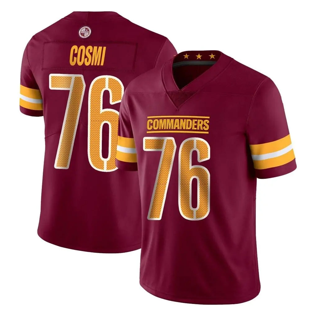 Kooe W.Commanders #76 Sam Cosmi Player Burgundy Limited Vapor Home Game Stitched Jerseys