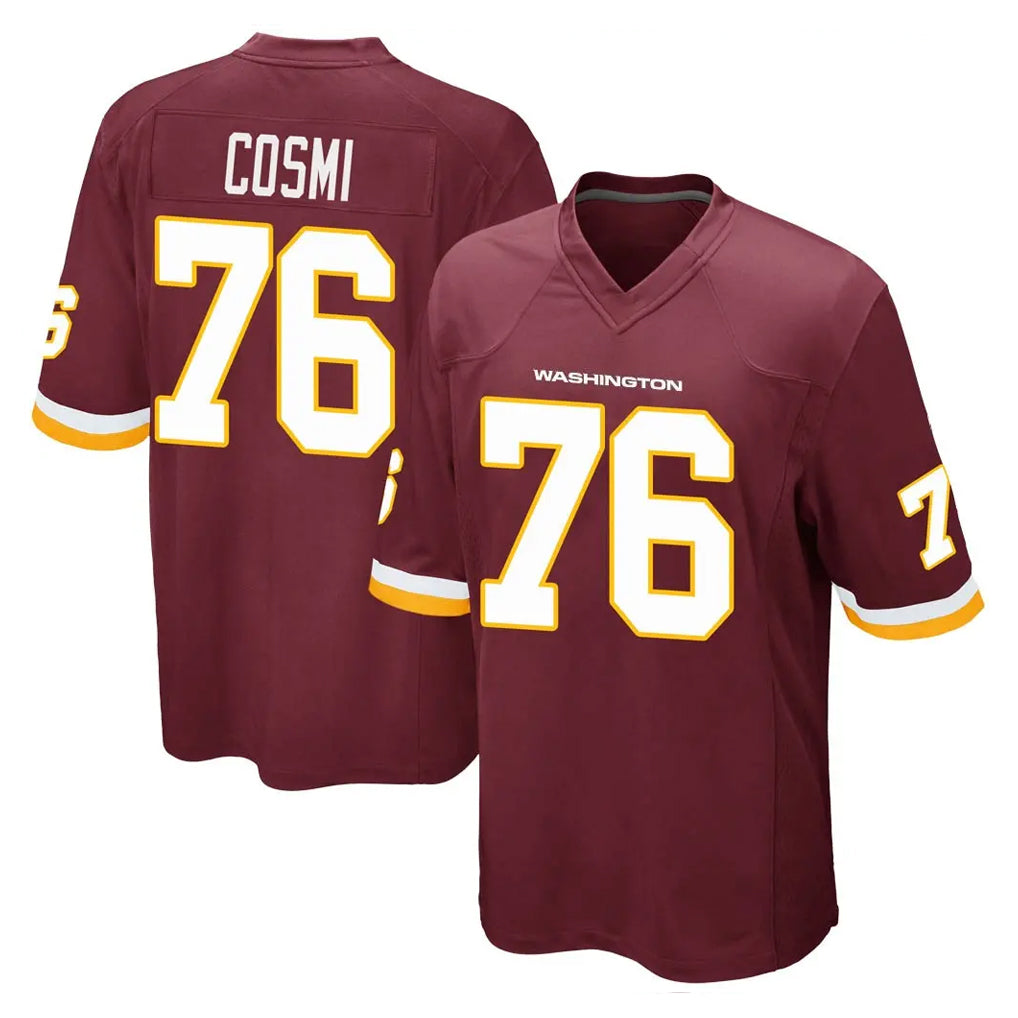 Kooe W.Commanders #76 Sam Cosmi Player Burgundy Team Color Home Game Stitched Jerseys