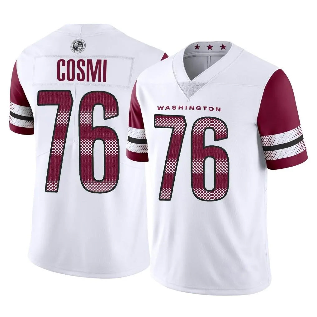 Kooe W.Commanders #76 Sam Cosmi Player White Limited Vapor Home Game Stitched Jerseys