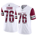 Kooe W.Commanders #76 Sam Cosmi Player White Limited Vapor Home Game Stitched Jerseys