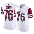 Kooe W.Commanders #76 Sam Cosmi Player White Limited Vapor Home Game Stitched Jerseys