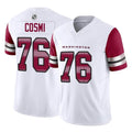 Kooe W.Commanders #76 Sam Cosmi Player White Vapor F.U.S.E. Limited Home Game Stitched Jerseys