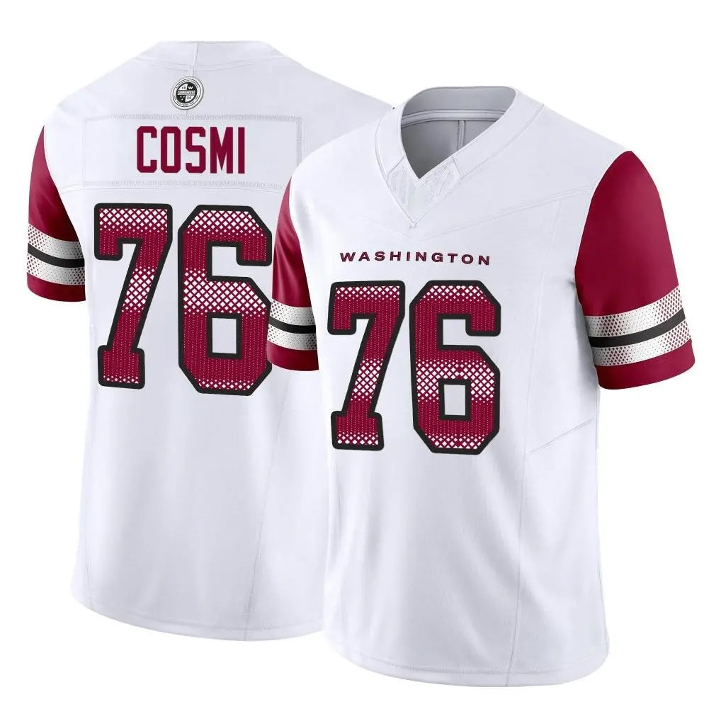 Kooe W.Commanders #76 Sam Cosmi Player White Vapor F.U.S.E. Limited Home Game Stitched Jerseys