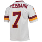 Kooe W.Commanders #7 Joe Theismann Mitchell & Ness White Legacy Replica Stitched Puhic Jersey