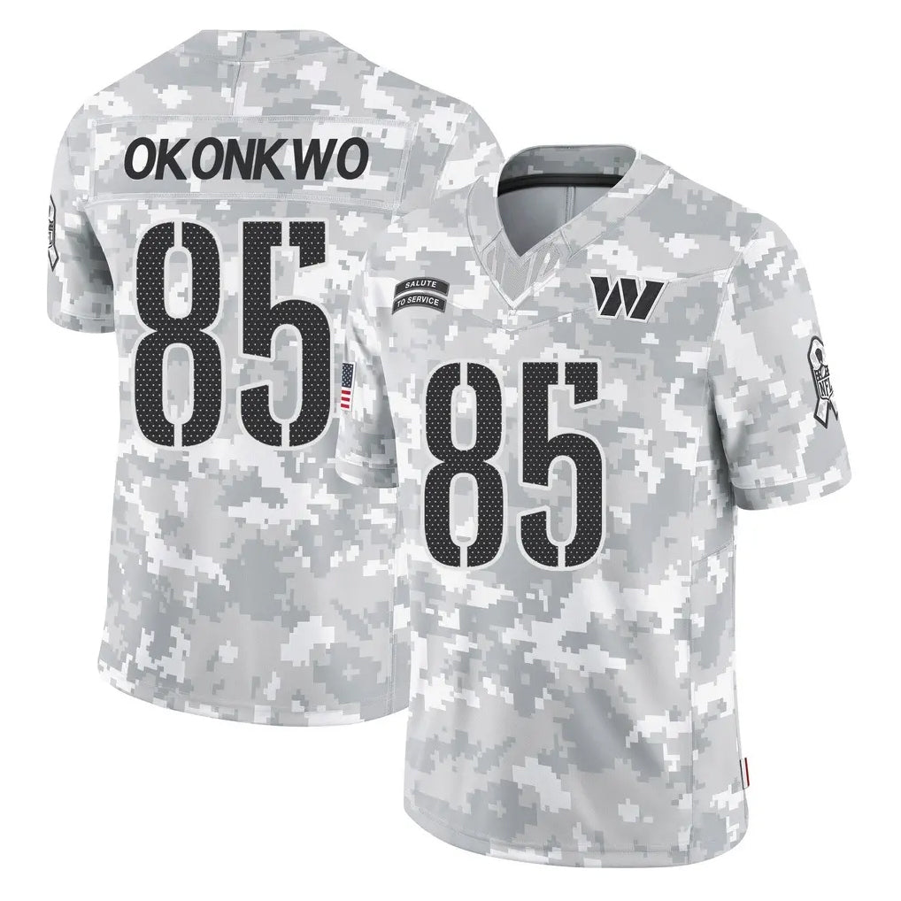 Kooe W.Commanders #85 Chig Okonkwo Player Arctic Camo Limited Salute To Service Home Game Stitched Jerseys
