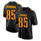 Kooe W.Commanders #85 Chig Okonkwo Player Black Carbon Fashion Home Game Stitched Jerseys