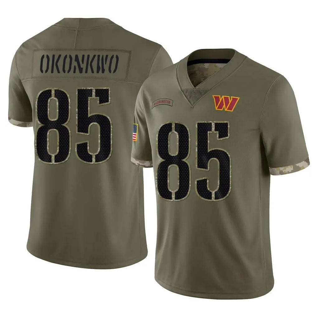 Kooe W.Commanders #85 Chig Okonkwo Player Olive Salute To Service Limited Home Game Stitched Jerseys