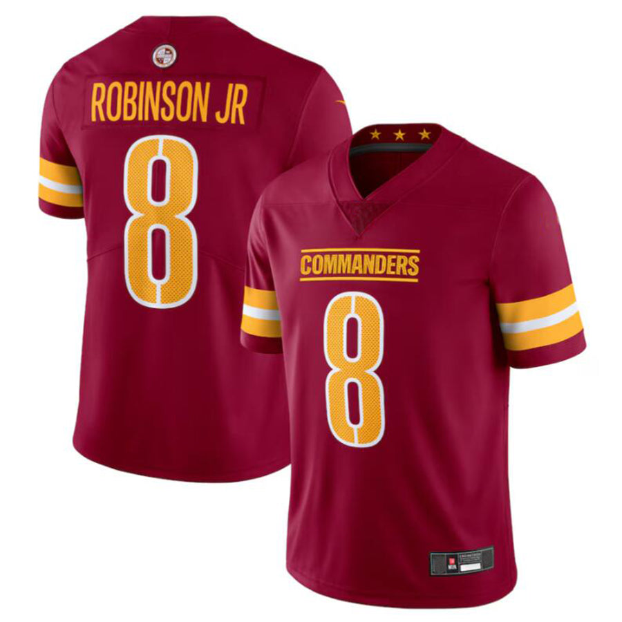Kooe W.Commanders #8 Brian Robinson Jr. Burgundy Vapor Untouchable Limited American Stitched Jerseys
