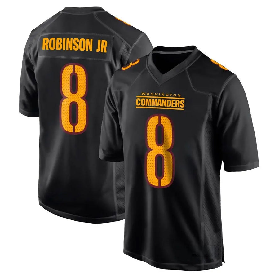 Kooe W.Commanders #8 Brian Robinson Jr. Player Black Fashion Stitched Jerseys