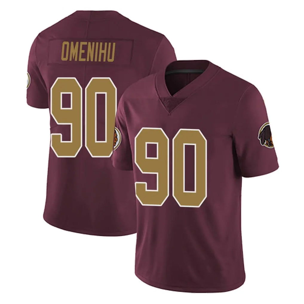 Kooe W.Commanders #90 Charles Omenihu Player Burgundy Alternate Vapor Untouchable Home Game Stitched Jerseys