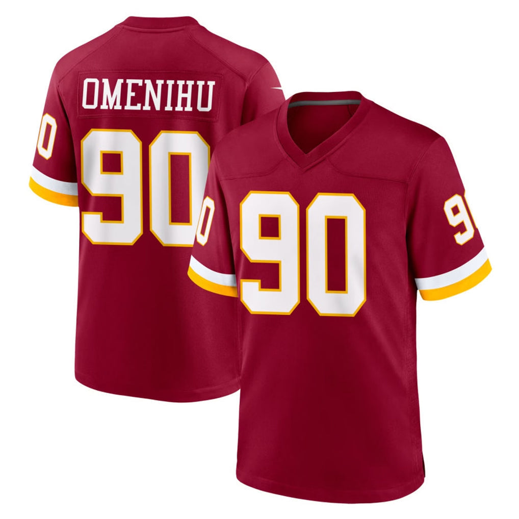 Kooe W.Commanders #90 Charles Omenihu Player Burgundy Game Home Stitched Jerseys