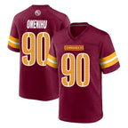 Kooe W.Commanders #90 Charles Omenihu Player Burgundy Home Game Stitched Jerseys