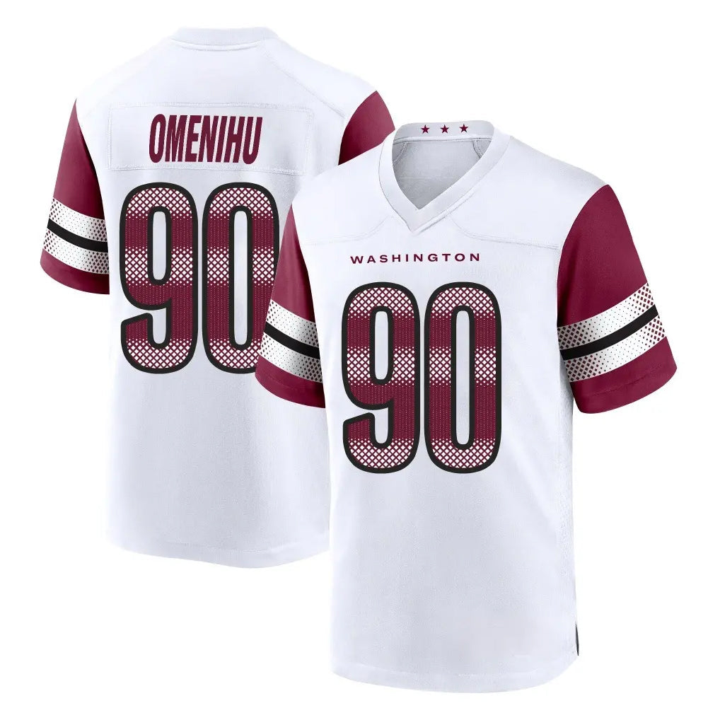 Kooe W.Commanders #90 Charles Omenihu Player White Game Home Stitched Jerseys