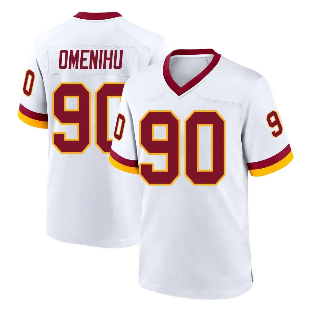 Kooe W.Commanders #90 Charles Omenihu Player White Home Game Stitched Jerseys