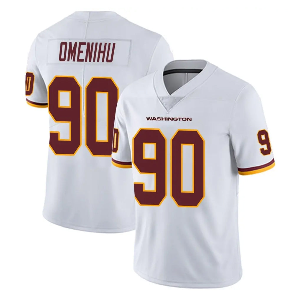 Kooe W.Commanders #90 Charles Omenihu Player White Limited Vapor Untouchable Home Game Stitched Jerseys