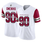 Kooe W.Commanders #90 Charles Omenihu Player White Vapor F.U.S.E. Limited Home Game Stitched Jerseys