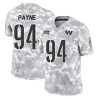 Kooe W.Commanders #94 Daron Payne Player Arctic Camo Limited Salute To Service Home Game Stitched Jerseys