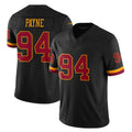 Kooe W.Commanders #94 Daron Payne Player Black Limited Vapor Home Game Stitched Jerseys